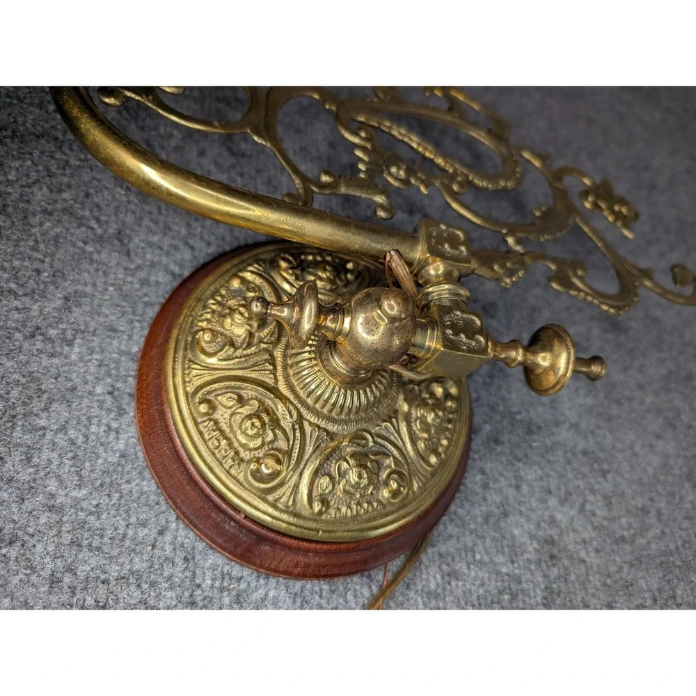 Vintage Brass Piano Candelabra WIRED Wall Sconce Electric Light‎ No Globe READ